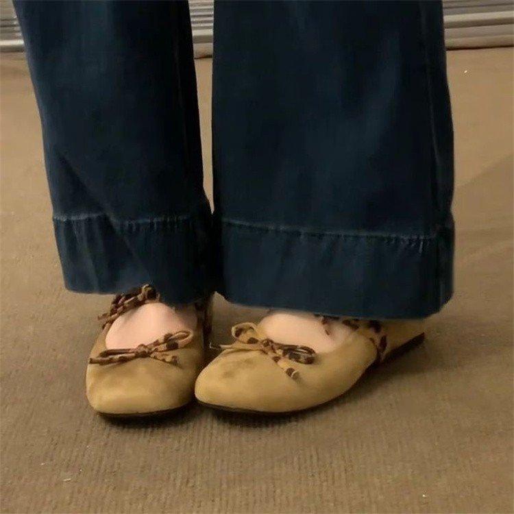 Niche ретро внутренняя высота увеличивается на 5 см неглубокий носок одинарные туфли женские 2025 новые круглые банты балетки Мэри Джейн