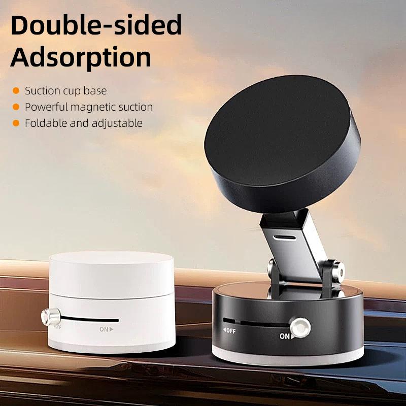 Универсальный складной поворотный держатель на вакуумной присоске с магнитом, двойная вакуумная присоска, поворотный держатель, держатель для мобильного телефона