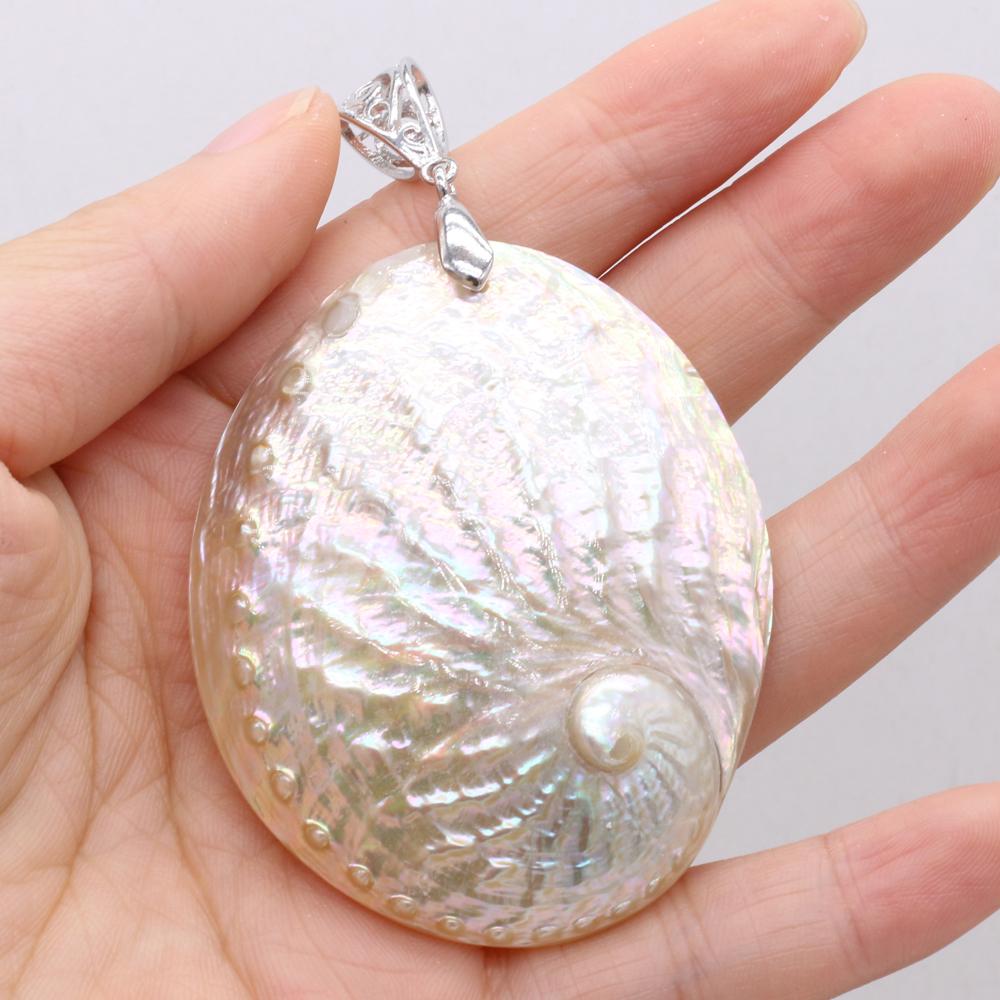 Natural Shell Pendant Vintage Style Fashion Jewelry Oval Shape Alloy Choker Necklaces Gift Ideas Jewelry High Quality Gift for Women