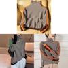 Geometric Pattern Knit Sweater With Color Block Edges For Women Fall