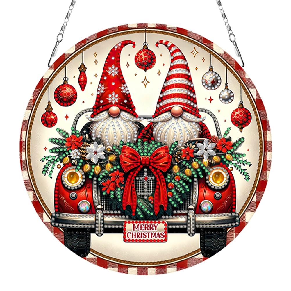 Рождественские 2D плоские DIY особой формы стразы алмазная живопись подвески для окон алмазная живопись подвеска искусство для подвешивания на окно для домашнего декора