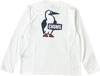 Футболка с длинным рукавом и принтом на спине Booby Logo [Chums] CH01-2304 (S, W001 Белый)