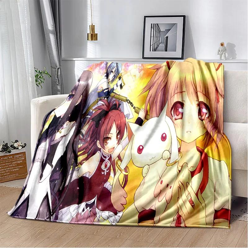 Одеяло с рисунком Puella Magi Madoka Magica, мягкое одеяло для дома, спальни, кровати, дивана, пикника, путешествия, офиса, детское одеяло