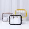 1pc PVC Makeup Bag Transparent Waterproof Large Capacity Cosmetics Travel Storage Bag In Plastic Zipper Toilet Bag