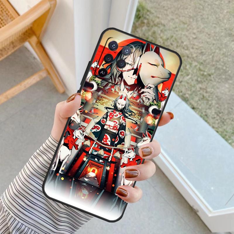 Japanese Style Anime Fox Case For Oppo A94 A74 A54 A80 A60 A40 A18 A38 A58 A78 A98 A96 A76 A16 A15 A17 A57 A77 A5 Pro