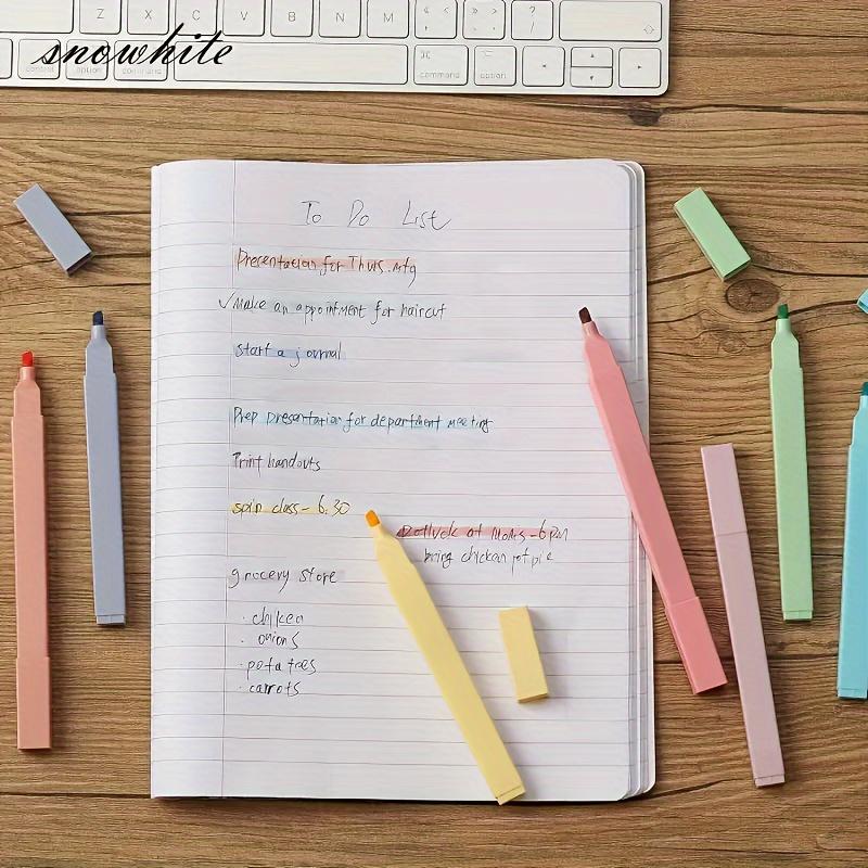 6 Пастельных Хайлайтеров Милые Хайлайтеры, Ассорти Цветов, Хайлайтеры и Ручки для Библии Без Протекания, Нежные Мягкие Пастельные Маркеры с Долотообразным Наконечником