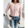 Женский осенне-зимний топ Temperament Slim Cardigan Row of Buttons Long Sleeves Jemper