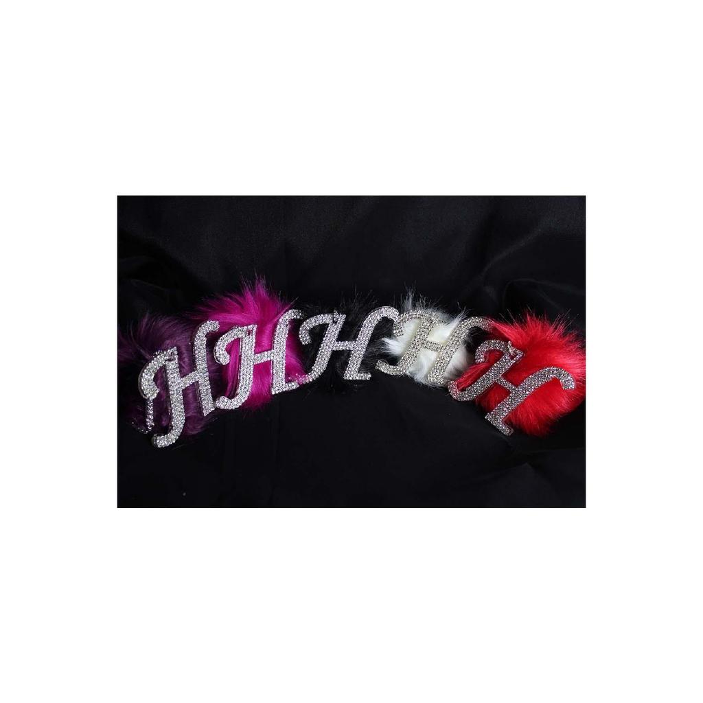 Каменный аксессуар ожерелья зеркала заднего вида с белым пером х письмо