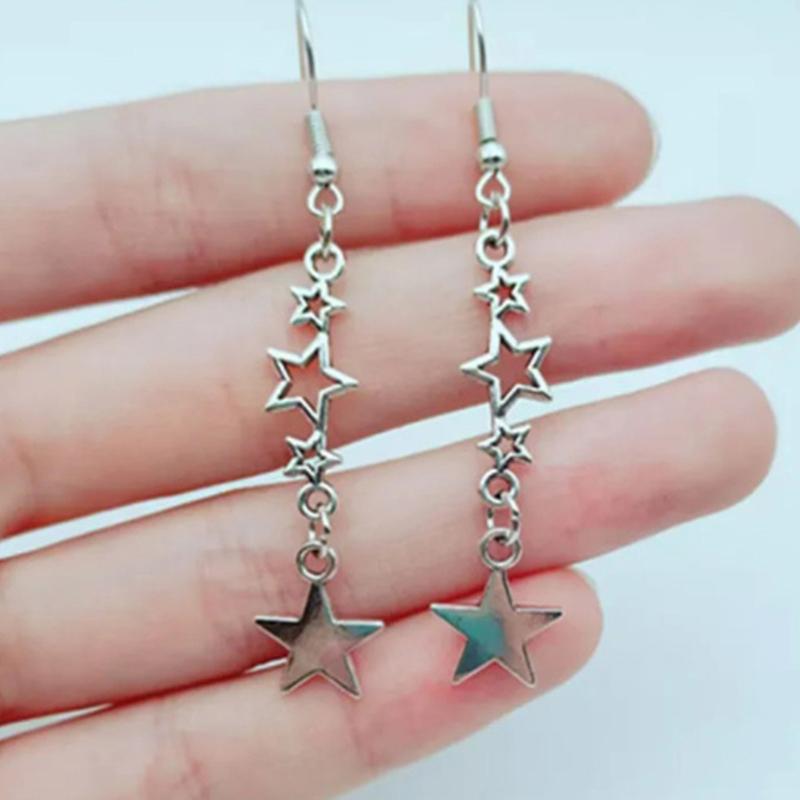 Серьги Y2K Star Ожерелье Звездная Богиня Звездные Подарки Современные Звезды Шарм Серьги-подвески