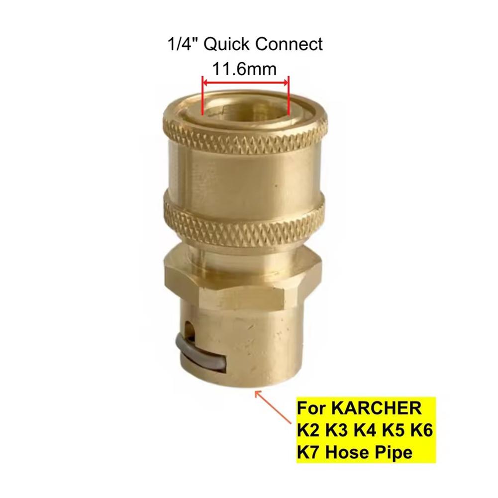 Адаптер для мойки высокого давления 1/4" быстросъемный для Karcher K2 K3 K4 K5 K6 K7 пистолет для мойки противозакручивающийся переходник