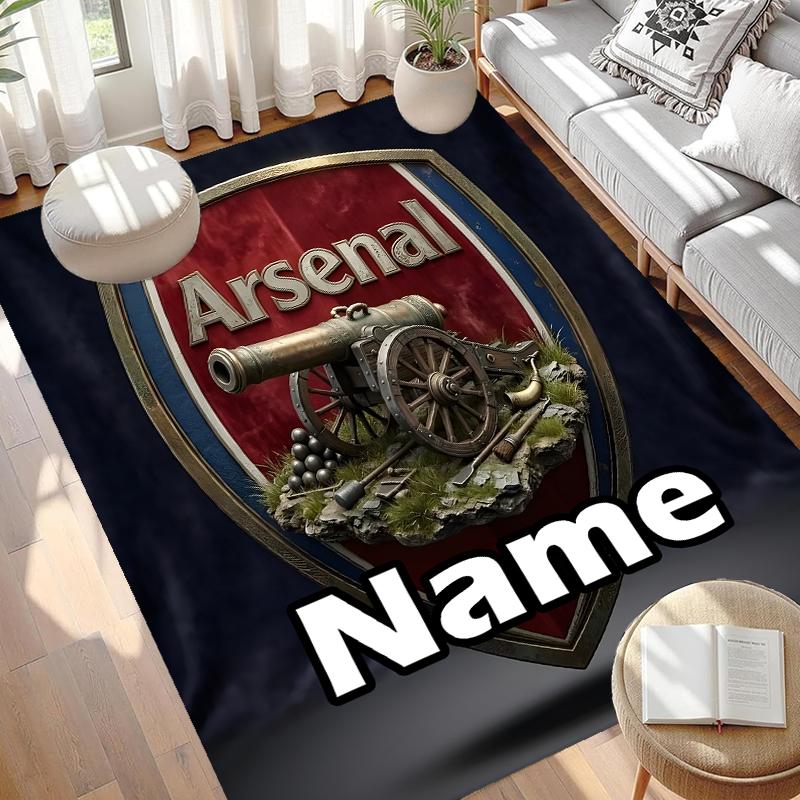 Custom Name Personalized football team Print Carpet, Versatile Home Decor Rug, for Playroom, Apartment, Balcony, Entryway, Hallway Gift