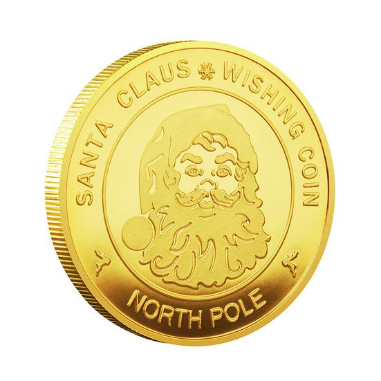 1/4 шт., резная рождественская монета Санта-Клауса, металлическая медаль в виде лося, памятный медальон, круглая коллекционная монета, украшение для домашнего офиса и стола