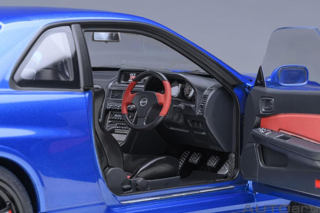 AUTOart Nismo R34 Bayside Blue Finished Product 1/18 GT-R Z-tune