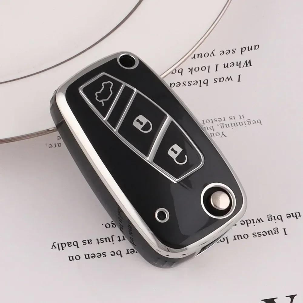 Новый чехол для автомобильного выкидного ключа из ТПУ, чехол-брелок для Fiat 500 Panda Stilo Punto Doblo Grande Bravo 500 Ducato, аксессуары для микроавтобусов