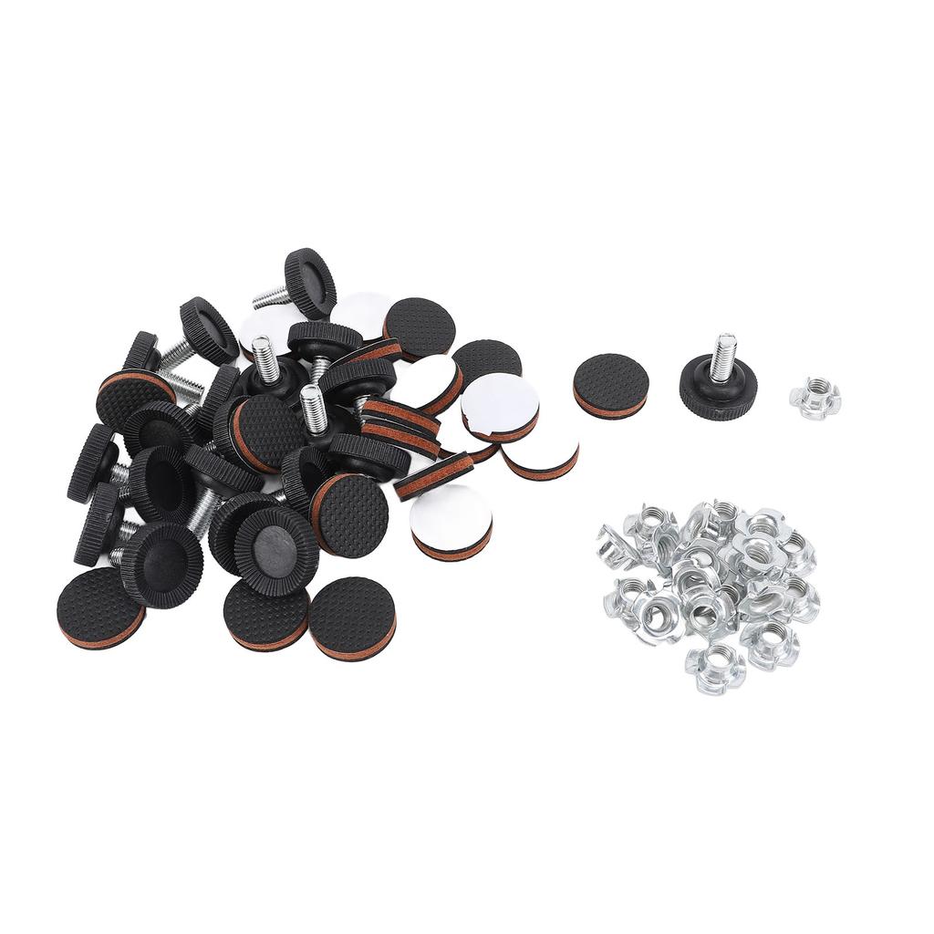 20 шт. мебельный выравниватель с Т-образными гайками, противоскользящая резиновая накладка, регулируемые ножки для выравнивания мебели для стола