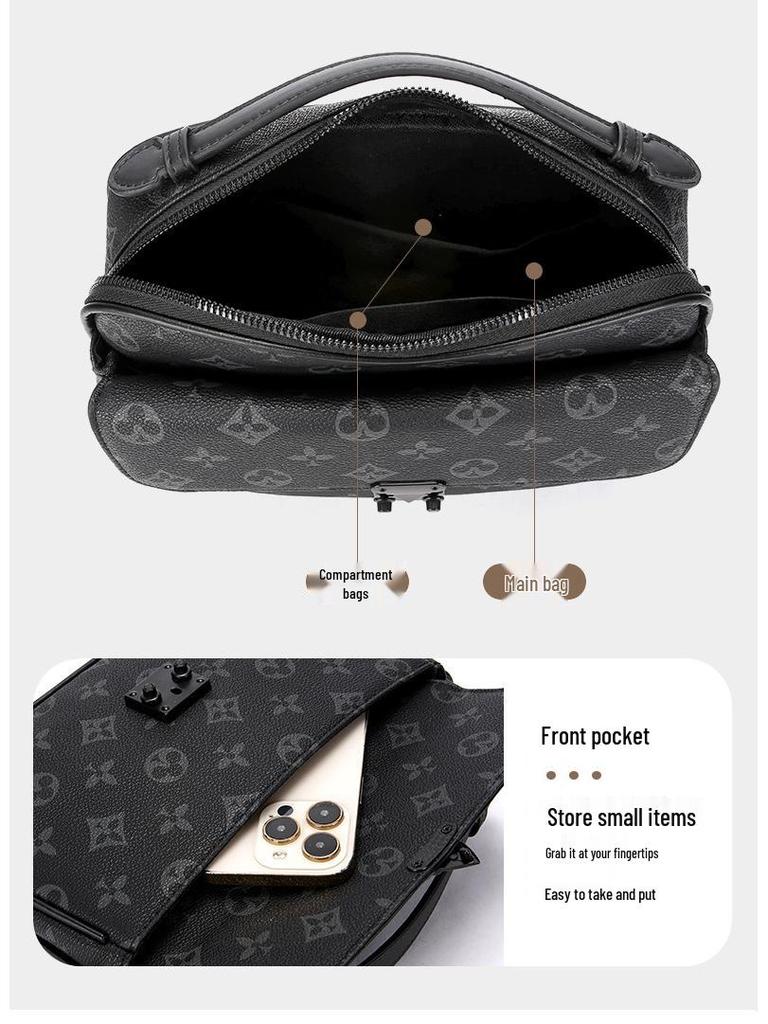 Men's Versatile Crossbody Messenger Bag - Trendy and Convenient Shoulder Bag for Business and Commuting