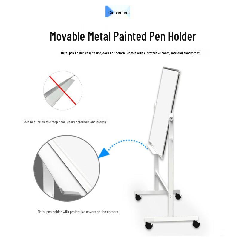 90x120cm Adjustable Flippable Whiteboard & Greenboard with Stand