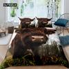 Пододеяльник с овечьей шерстью, размер King Queen, комплект постельного белья с изображением прекрасных животных из фермы для детей, подростков и взрослых, белый, козий, 2/3 шт., пододеяльник, наволочка
