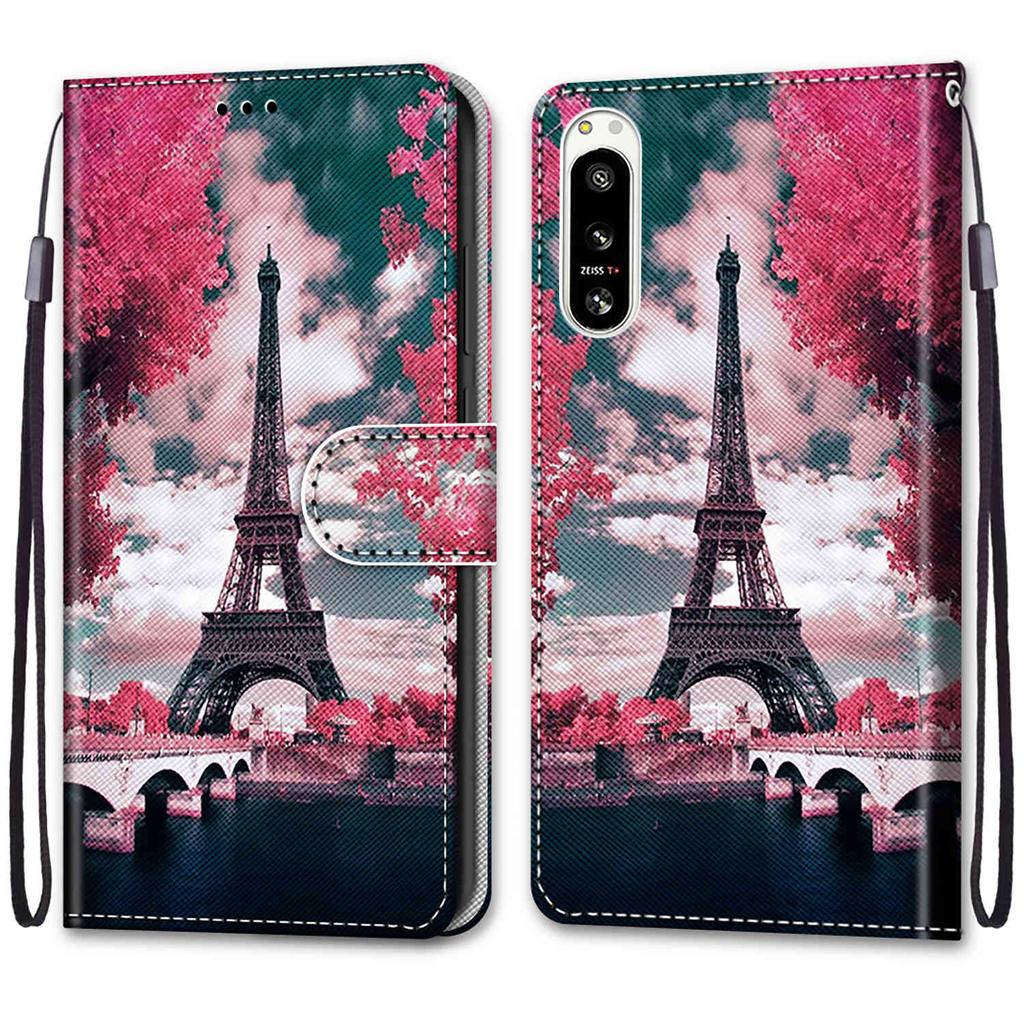 Роскошный окрашенный кожаный чехол-книжка, защитный чехол для Sony Xperia 5 IV/Sony Xperia 10 IV/Sony Xperia 10 III/Sony Xperia 1 IV/Xperia 1 III