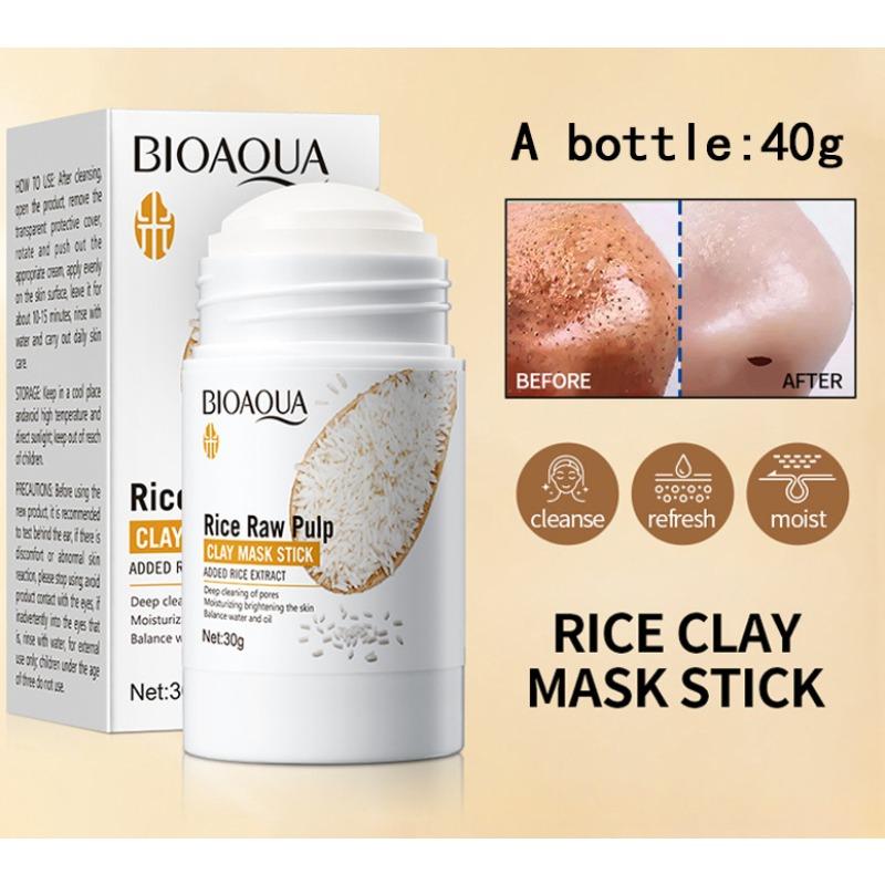 Грязевая палочка с глубокой очисткой из рисовой мякоти для удаления прыщей, увлажняющая, очищающая, грязевая палочка для контроля жирности, питательная, рисовая грязевая палочка для очищения лица