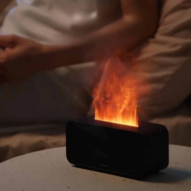 Новейший пламенный аромадиффузор увлажнитель USB настольный имитация света ароматерапия очиститель воздуха для спальни с 7 цветами