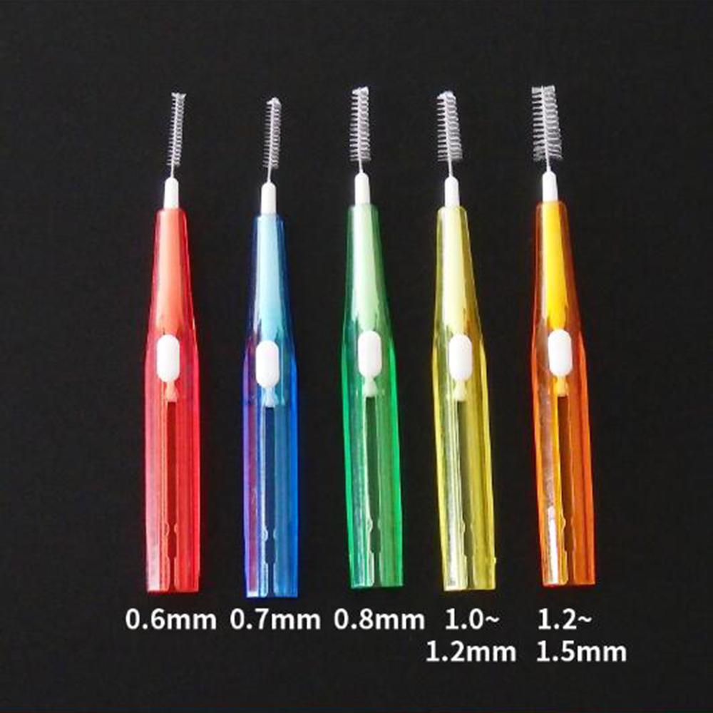 60pcs Toothpick Interdental Brushes Tooth Flossing Head Oral Hygiene Brush Optional Sizes