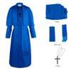 In-Stock Medieval Solid Color Priest Cosplay Costume Halloween Priest Cosplay Role-Playing Outfit