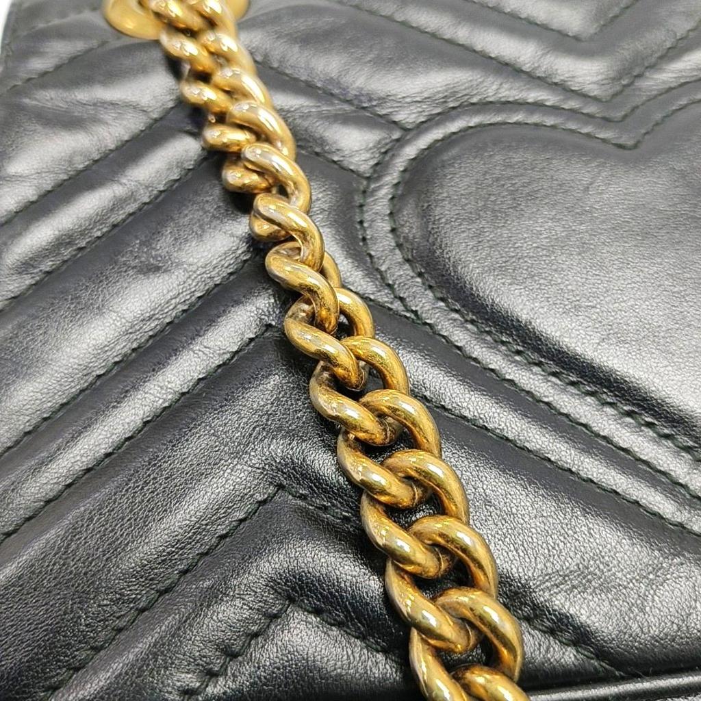 [Pre-Owned] Gucci GG Marmont Matelassé Mini Bag 'Black' - Very Good #1LJ7S3H