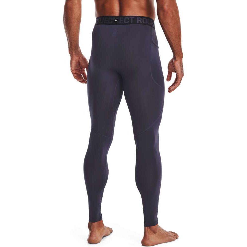 Under Armour Project Rock Turfgear Armorprint Logo Print, облегающие спортивные брюки средней посадки, мужские брюки темно-синего цвета 1378581-558