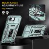 For iPhone 16e Case Kickstand Slide Lens Lid PC+TPU Drop