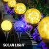 LED Solar Ground Insert Light Outdoor Waterproof Garden Garden Decoration Buried Christmas Outdoor Glass Ball Crack Light