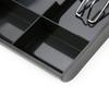 Black ABS Plastic Cash Drawer Insert Tray Three Compartments Money Tray  Cashier
