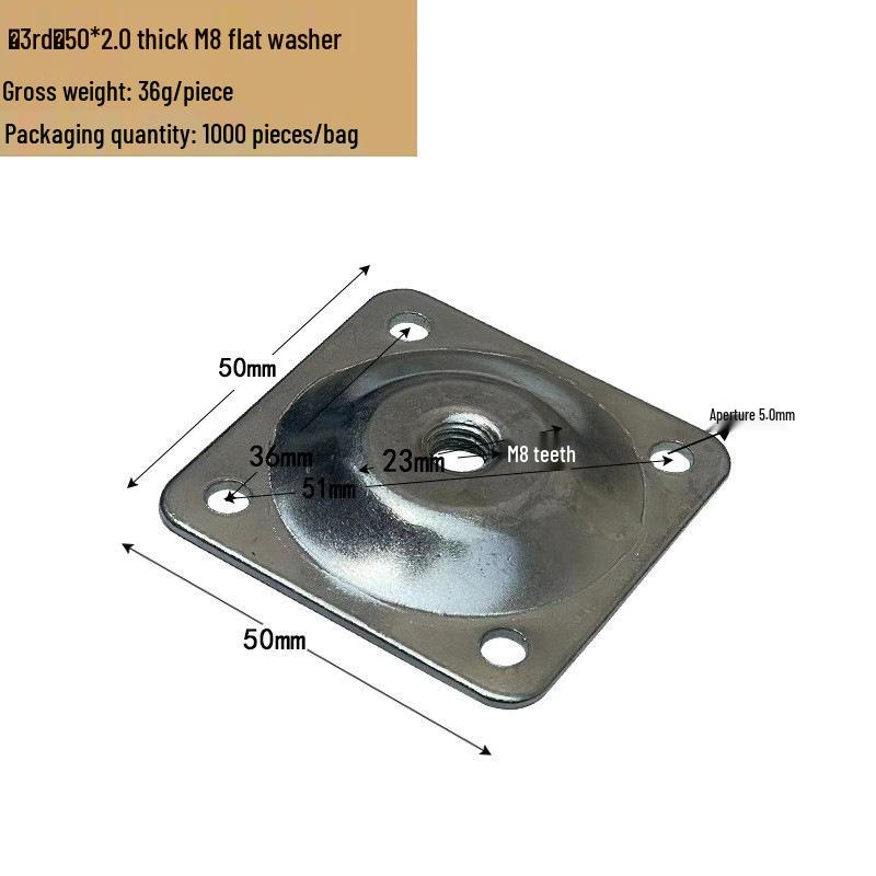 Hexagonal Iron Sheet Slanted Sofa Leg Connector Cover