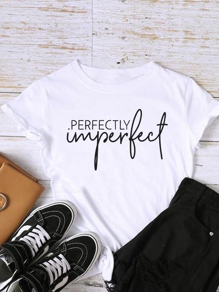 (Asian Size) T Shirt Fashion Love Letter Trend Cute Women Print Lady Female Graphic Casual Short Sleeve T-shirts Tee Top Clothing