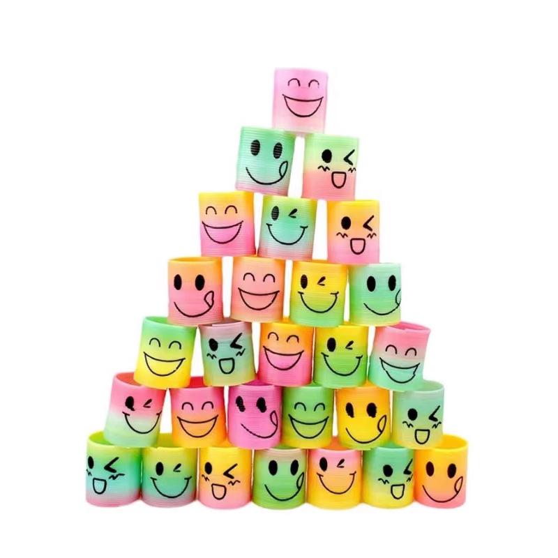 Мини Радужное Кольцо-Резинка со Смайликом - Ностальгическая Уличная Игрушка для Детей