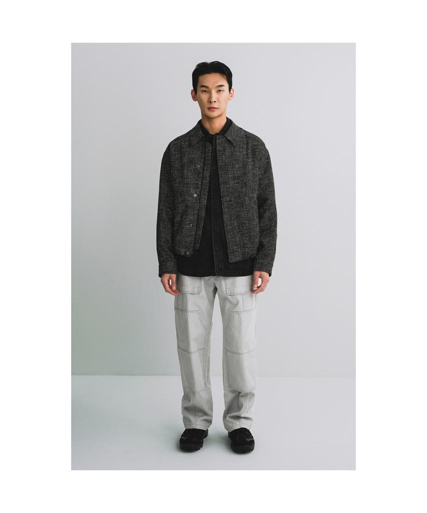 Customellow Black Marzotto Tweed Jacket_Cwjas25101Bkx
