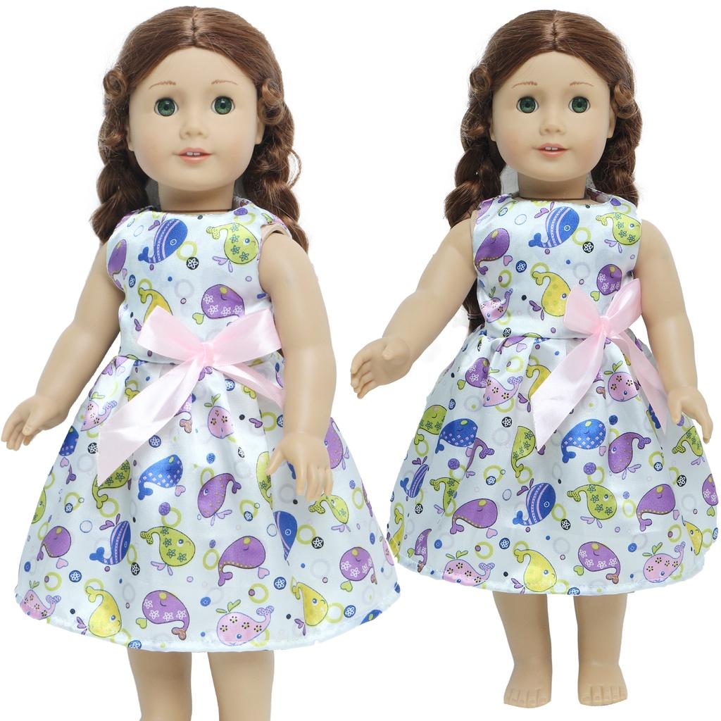 Платье для кукол 18 дюймов, милая юбка без рукавов, девичья одежда, аксессуары для кукольного домика, наряд для куклы 45 см, аксессуары для девочек, игрушка, подарок на день рождения
