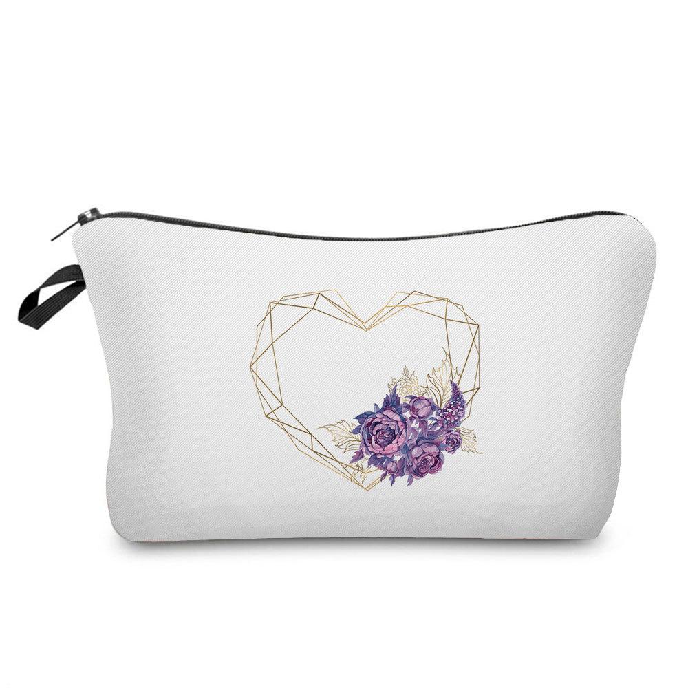 Женская косметичка с принтом Love для организации туалетных принадлежностей, дорожный органайзер для хранения 6385