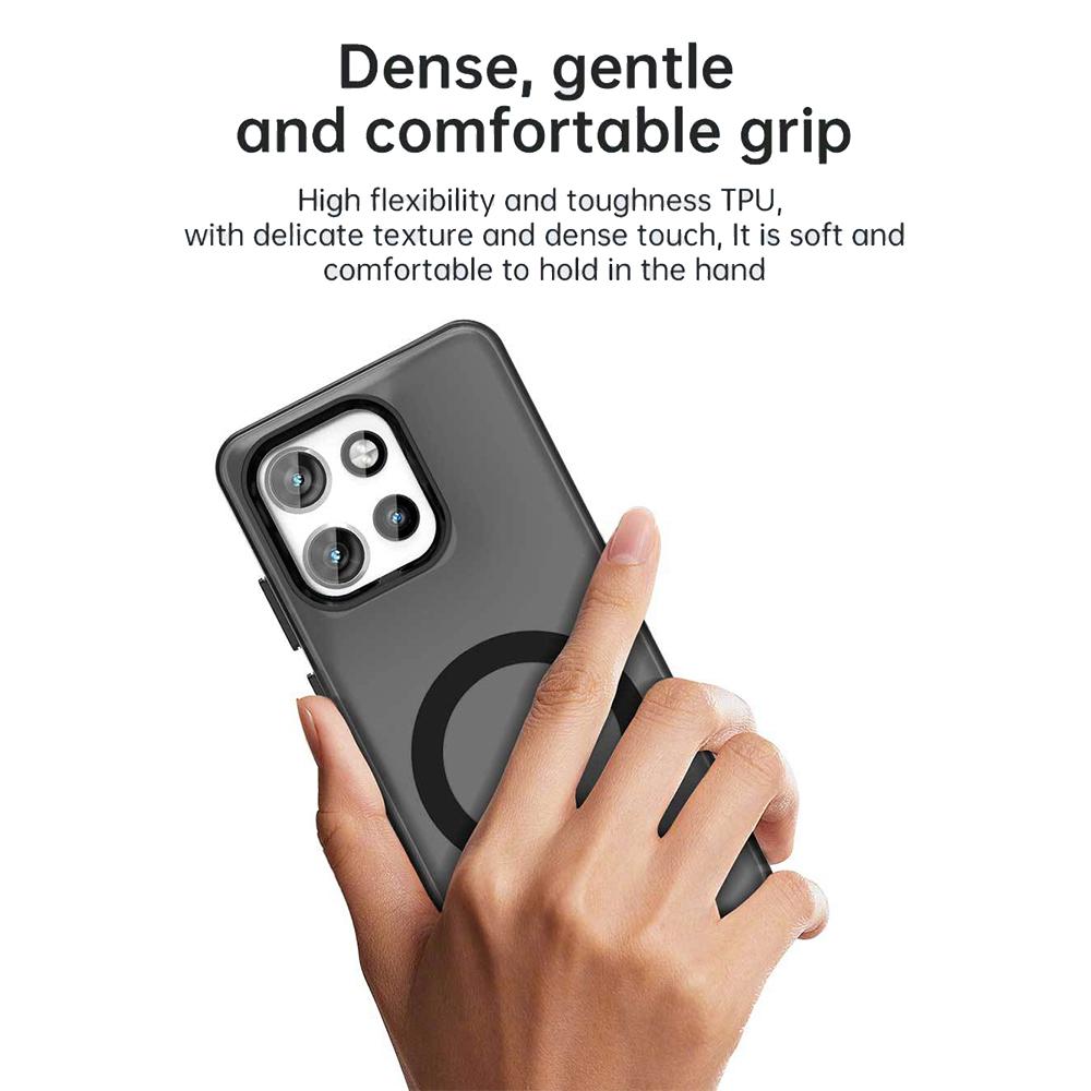 Для Motorola Moto Edge 50 Neo Магнитный Матовый Чехол для Телефона Конфетного Цвета Для Motorola G35 5G S50 Полупрозрачная Матовая Противоударная Крышка