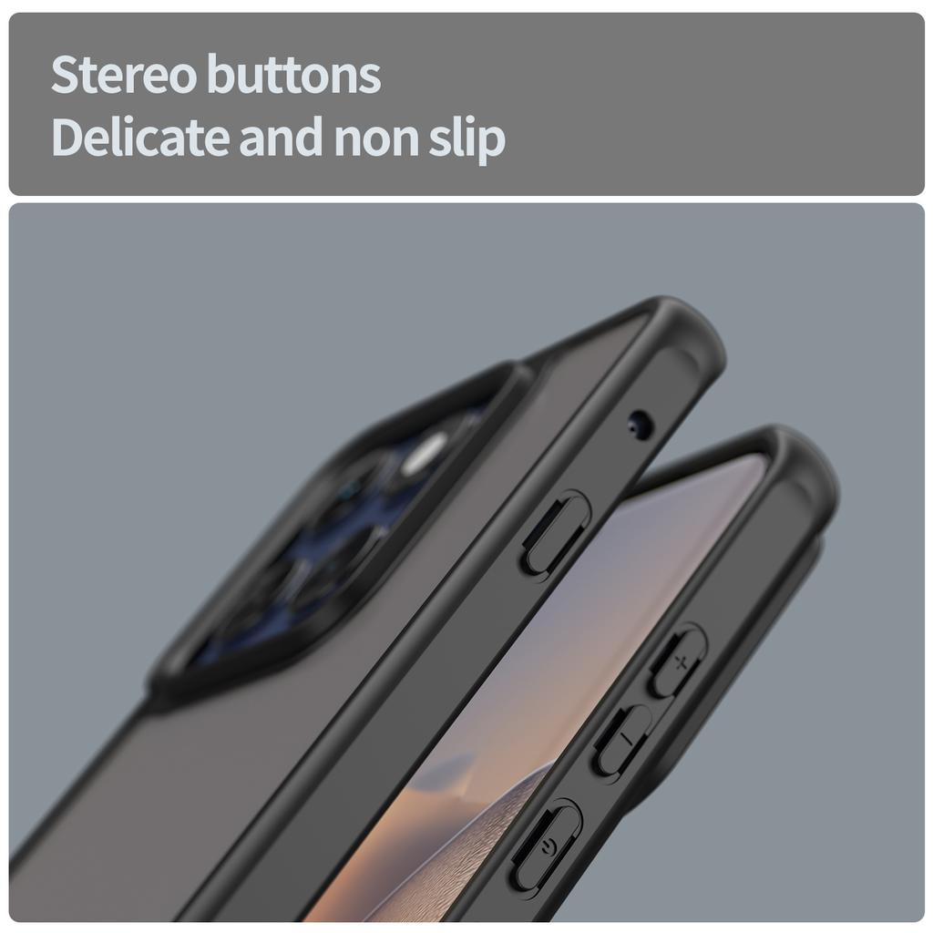 For Motorola Edge 60 Pro 5G Case Drop Proof Airbags Frosted Translucent PC+TPU Phone Back Cover