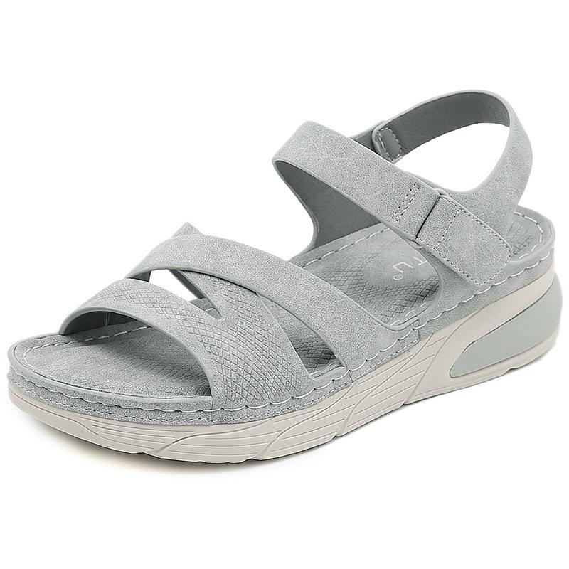 Lightweight Sandals Casual Sports Comfortable Thick Bottom Velcro Stitching Large Size Women's Shoes