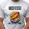 Футболка для детей и мальчиков Fish and Chips, смешной топ, Англия, Шотландия, Ирландия, Великобритания, подарочная футболка, все размеры