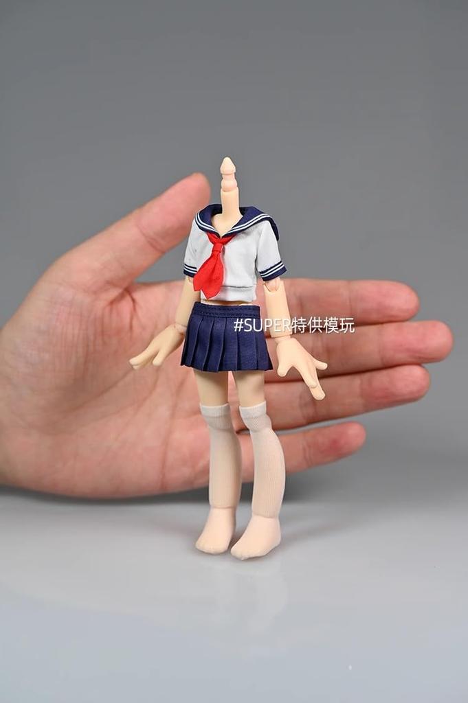 Toys & Hobbies [TOYBARJAPAN] 112 Action Figure Accessories  Compatible with TBLeague and Fairy Bodies High School Girl Sailor Uniform Set (Body and