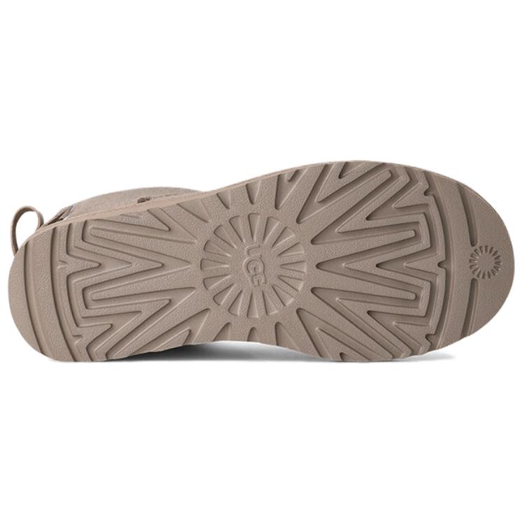 Женские ботинки UGG Ultra Mini Bailey из кожи с бантом, на флисовой подкладке, удобные модные снегоступы женские Pebble