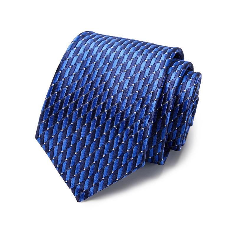 Мужской деловой галстук 7,5 см, напечатанный вручную, профессиональный галстук для собеседования, полосатый, мужской, жаккардовый, полиэстер