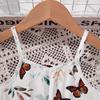 Girls Butterfly Leaves Full Print Sweet Princess Dress Summer Children Fashion Halter Dress