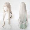 Heat-resistant Cosplay Wig, Ash Sakura, Gradient Blue Bamboo Color, Long Straight Wig, Perfect for Events + 3 Bonus Items