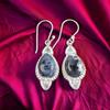 Natural Dendritic Opal Gemstone 925 Solid Silver Jewelry Handmade Earrings 1.80" EE-42-21