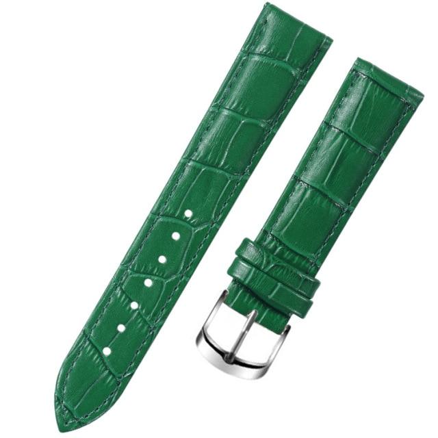 8 10 12 14 15 16 17 18 19 20 Mm Genuine Leather Watchband Watch Belt Strap Wristwatches Band Female Red White Black