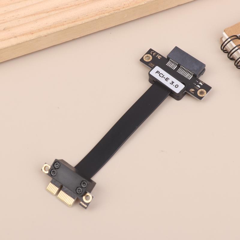 Pcie 3.0 X1 Riser Cable 90° Right Angle Extension Cable High-Speed Pci Express 1X Riser Card Ribbon Extender